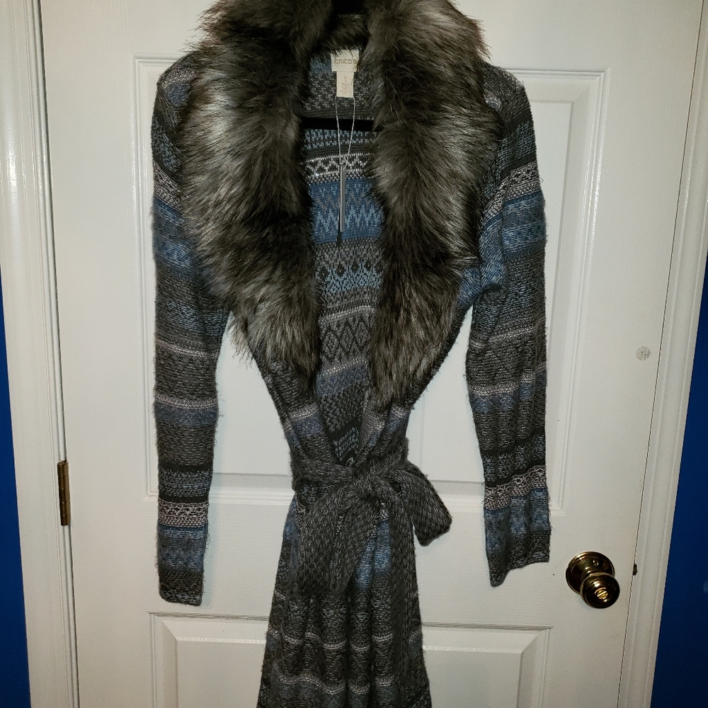 Long sweater cardigan